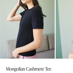 Quince Mongolian cashmere tee